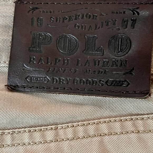 POLO RALPH LAUREN Dry Goods Straight Khaki Pants Men's Size 34/34- 5 Pocket -EUC - Picture 7 of 11